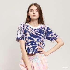 Adidas tie dye crop shirt
